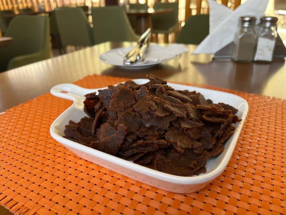 Chechebsa dish at Savor Addis Restaurant