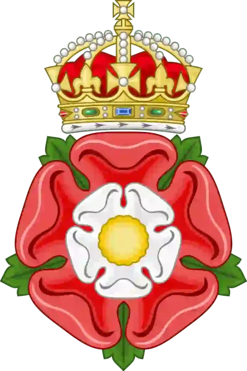 The Tudor rose is a combination of the Red Rose of Lancaster and the White Rose of York. Photo: Wikimedia Commons