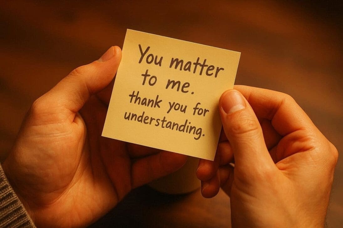 Reassurance strategies to reduce conflict when asking for personal space